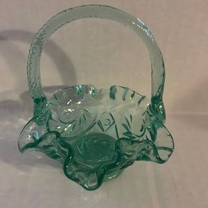 Green hand blown glass